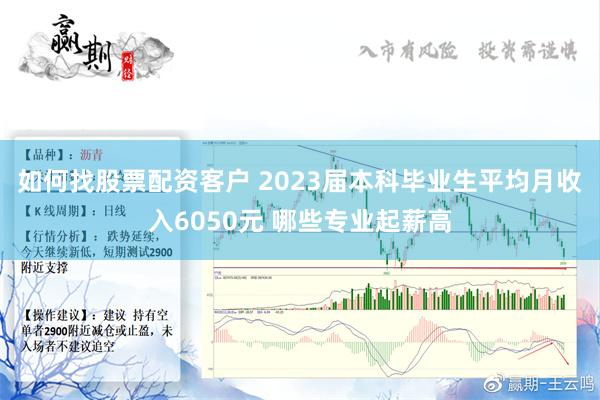 如何找股票配资客户 2023届本科毕业生平均月收入6050元 哪些专业起薪高