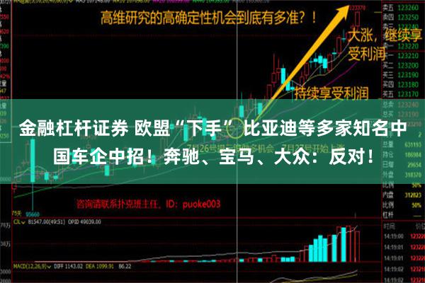 金融杠杆证券 欧盟“下手” 比亚迪等多家知名中国车企中招！奔驰、宝马、大众：反对！