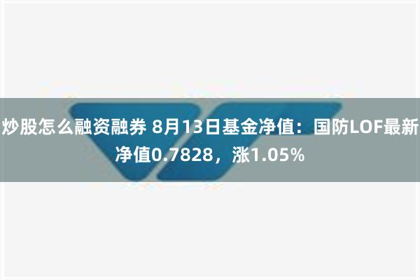 炒股怎么融资融券 8月13日基金净值：国防LOF最新净值0.7828，涨1.05%