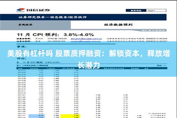 美股有杠杆吗 股票质押融资：解锁资本，释放增长潜力